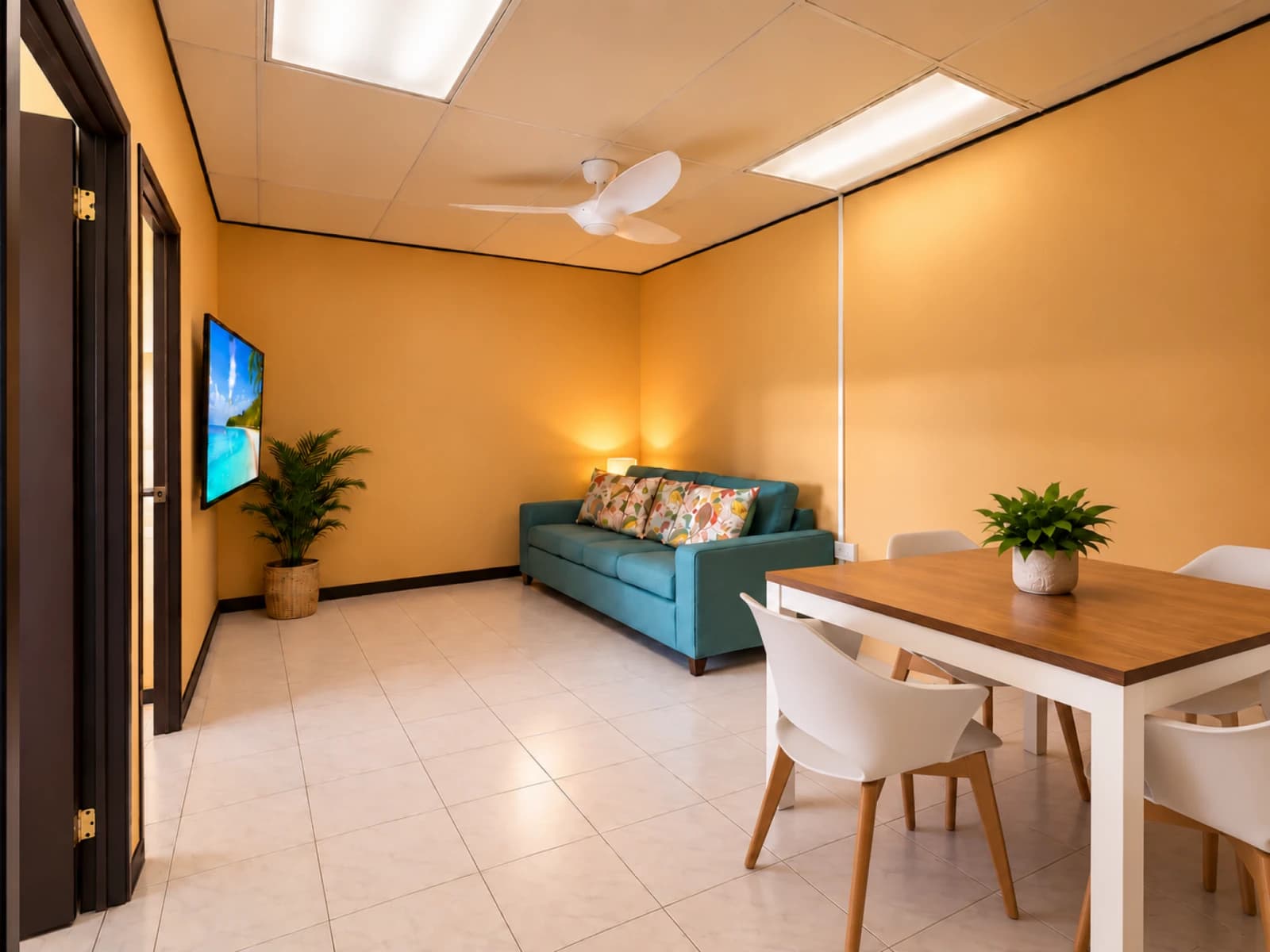 Top Floor 2-Bedroom Apartment for Rent in Downtown Oranjestad — photo 1